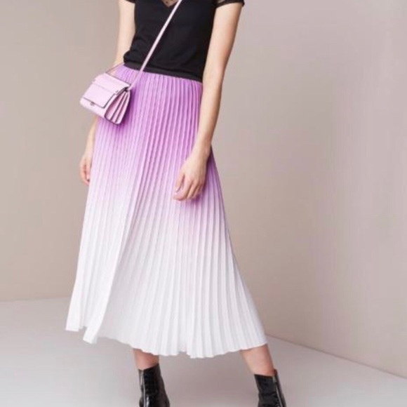 Maje ombré purple to white pleated skirt - Picture 2 of 3